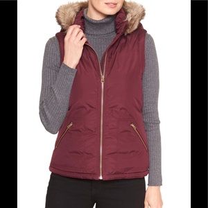 GAP Faux Fur Hooded Vest